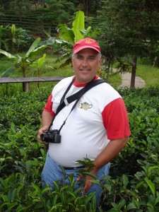 Dan Robertson picking tea in Yunnan, China